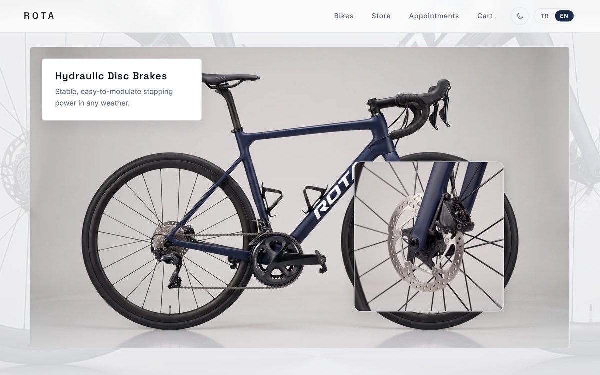 ROTA — demo site built for a fictional brand